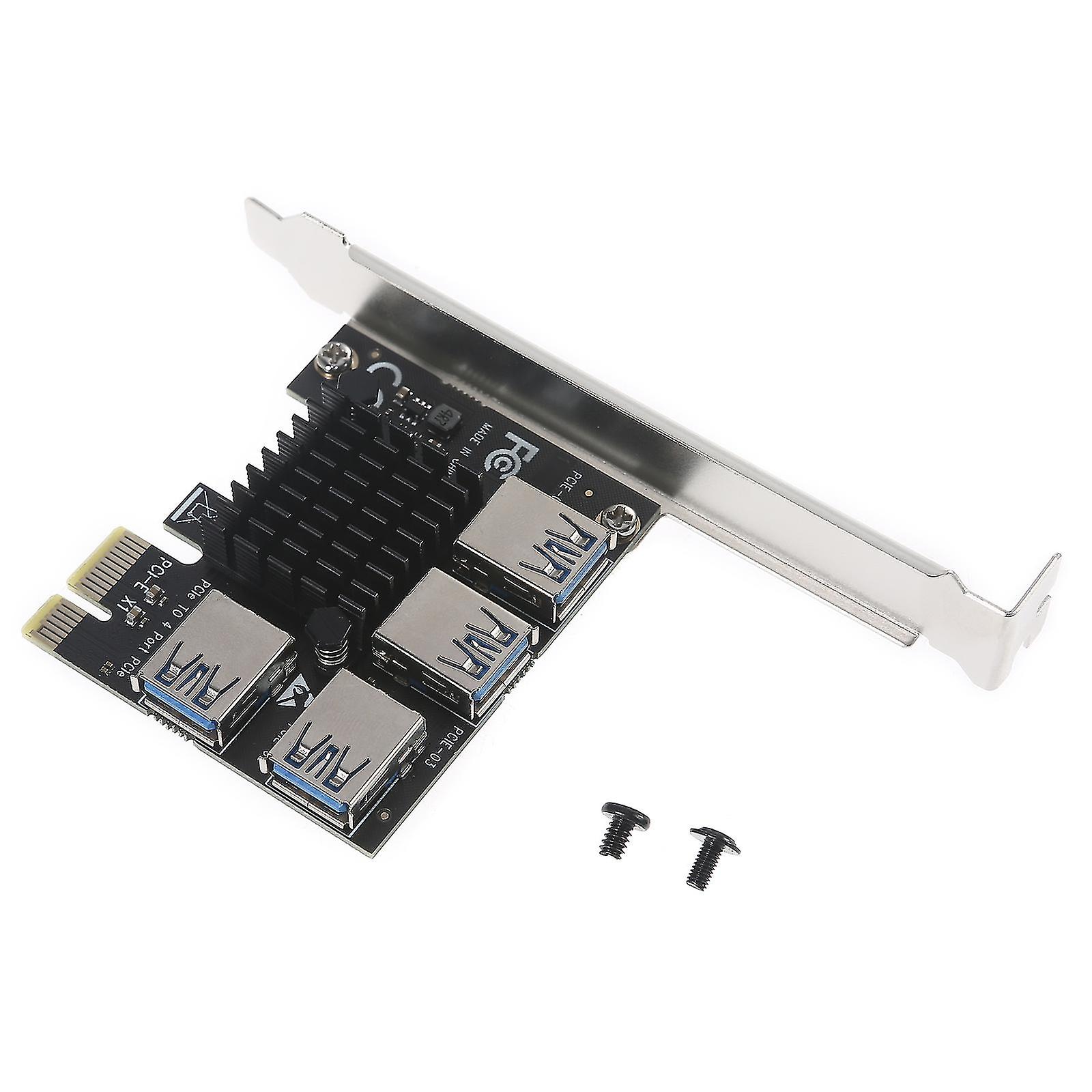 Pci-e Extender Riser 1 To 4 Usb 3.0 Riser Card Pci-e Adapter For Bitcoin Mining