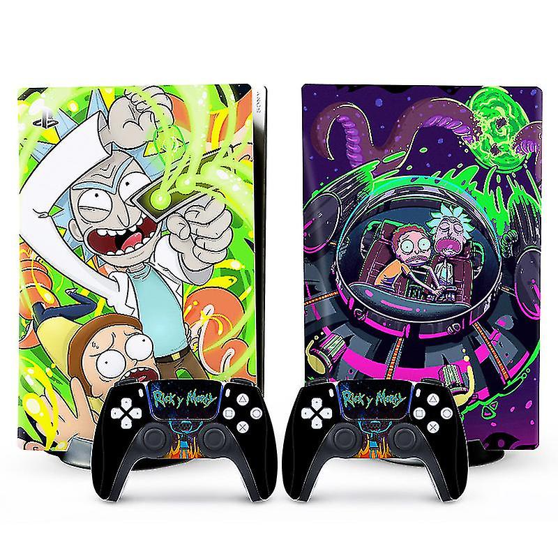 Playstation 5 Ps5 Console Sticker Disk Controllers Rick And Morty 2 Decal Cover Decor