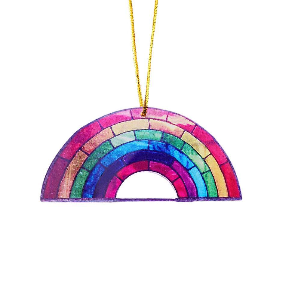 Rainbow Stained Glass Suncatcher Spring Boho Rainbow Catcher