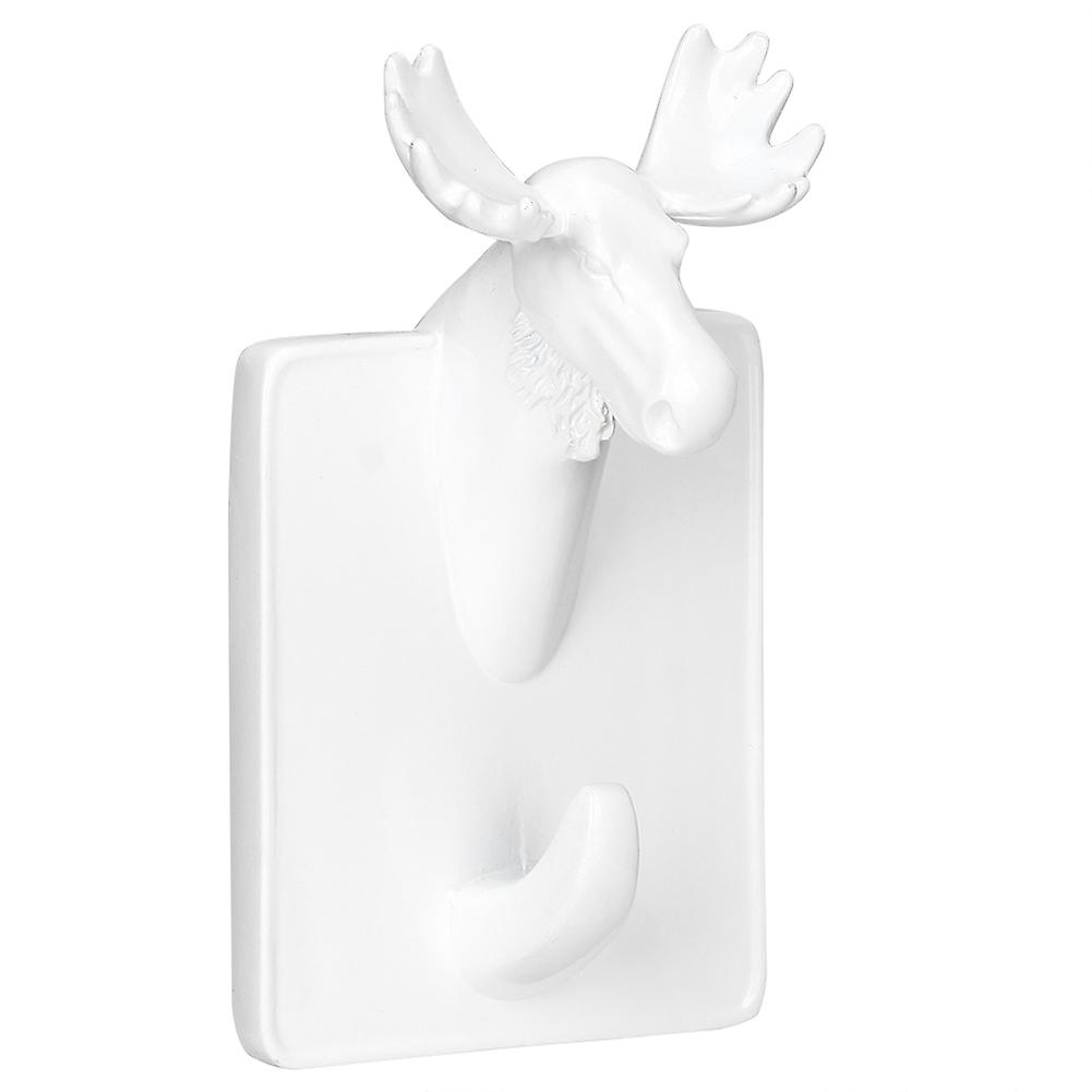 White Elk Resin Multi-Function Wall Hook Coat Hanger 122g