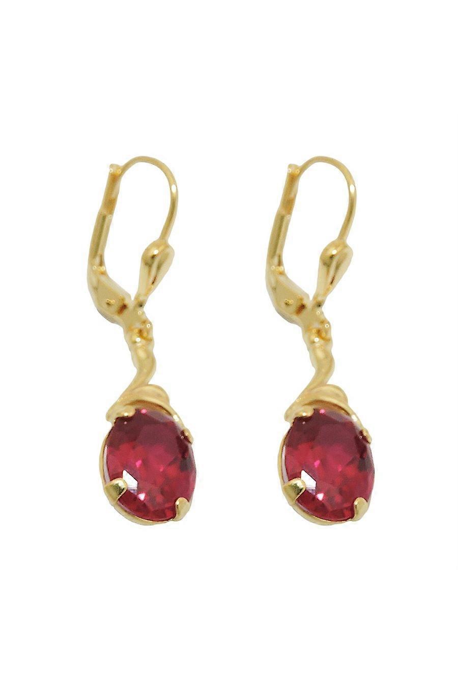 Earrings Synthetic Ruby 8k Gold - Gl431367