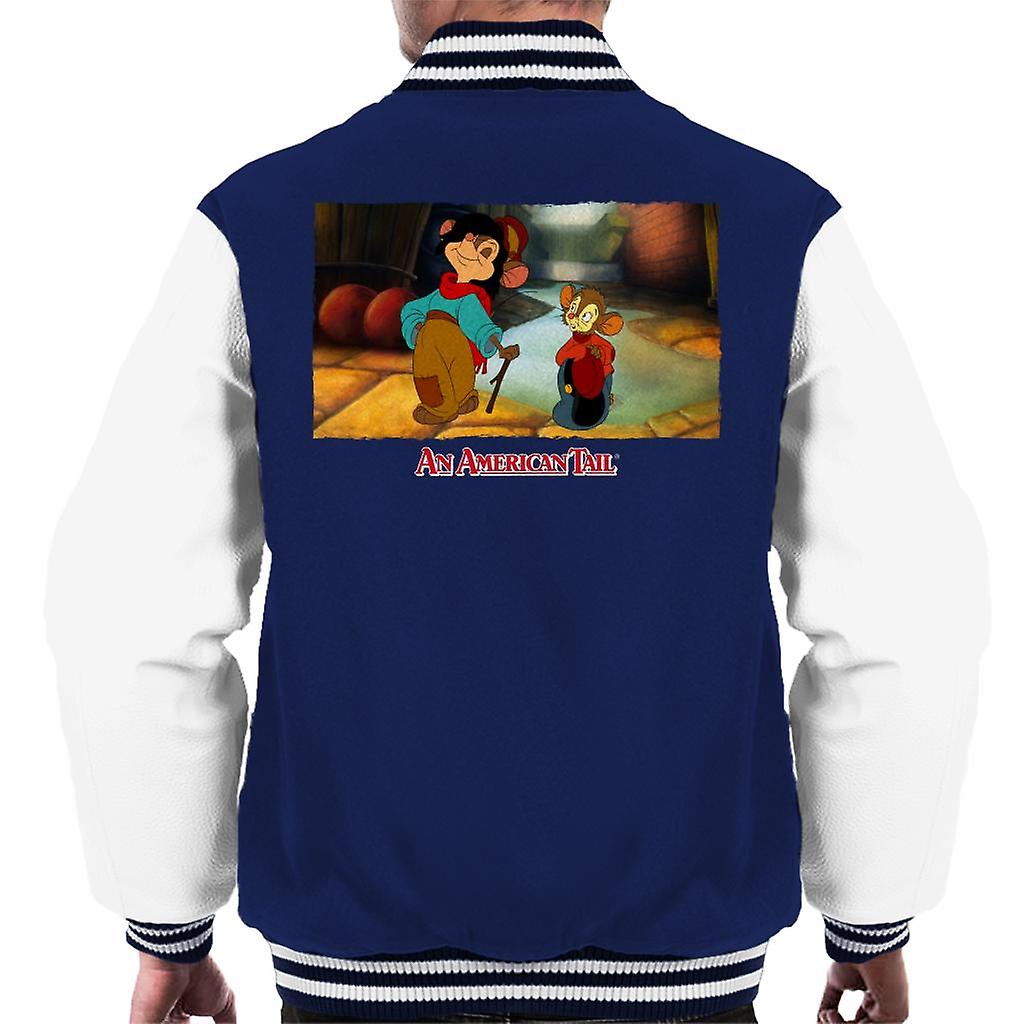An American Tail Fieval And Tony Strolling Men's Varsity Jacket