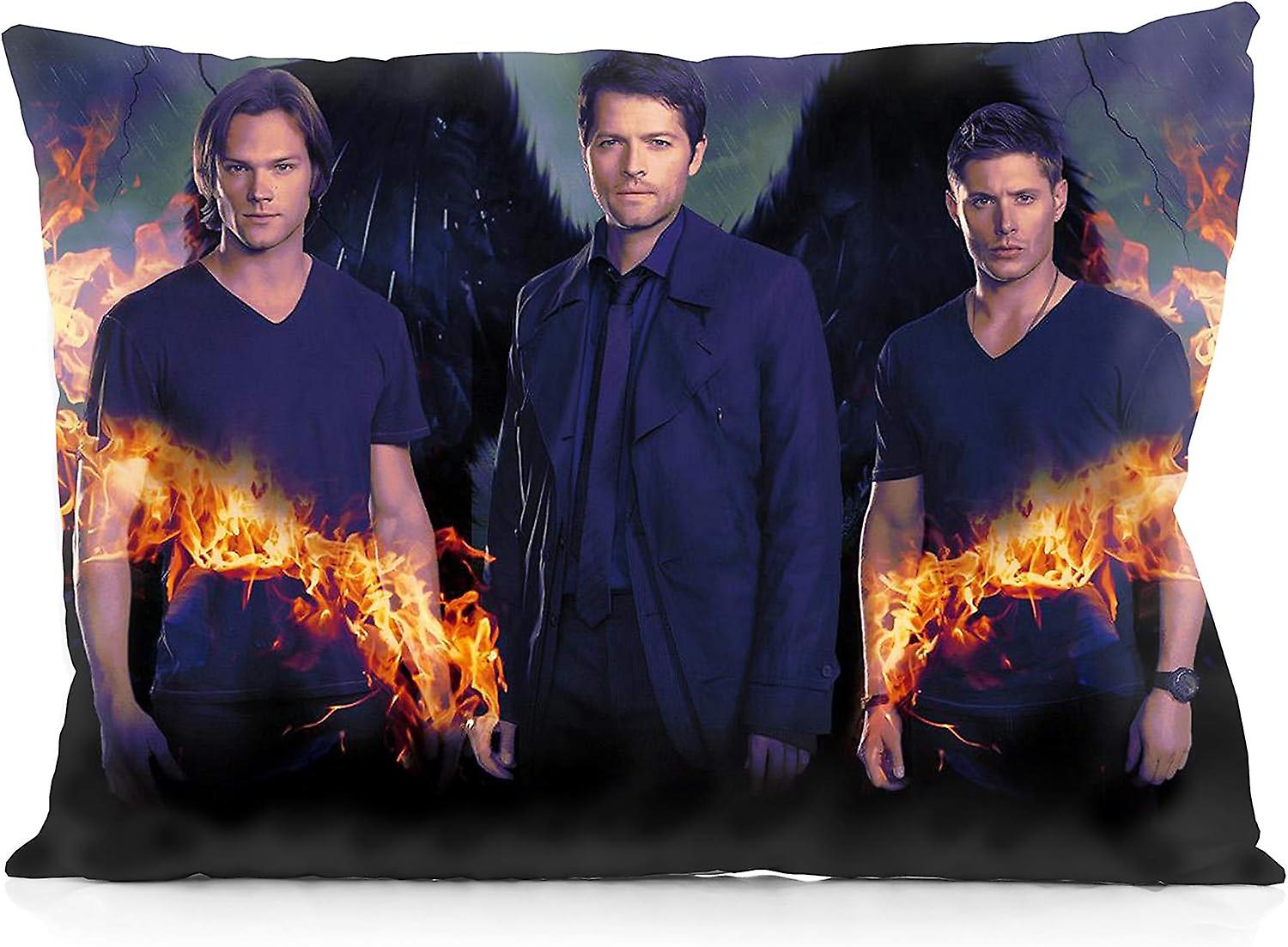 Supernatural Jensen Ackles Jared Padalecki Pillowcases Both Sides Print Zipper Pillow Covers 40 X 60 CM (a1-22)