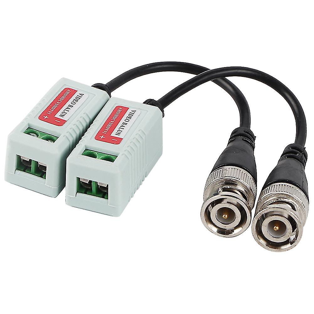 2pcs Portable Hd-cvi/hdvi/ahd Passive Video Balun Transceiver Cable Twisted Transmitter For Cam