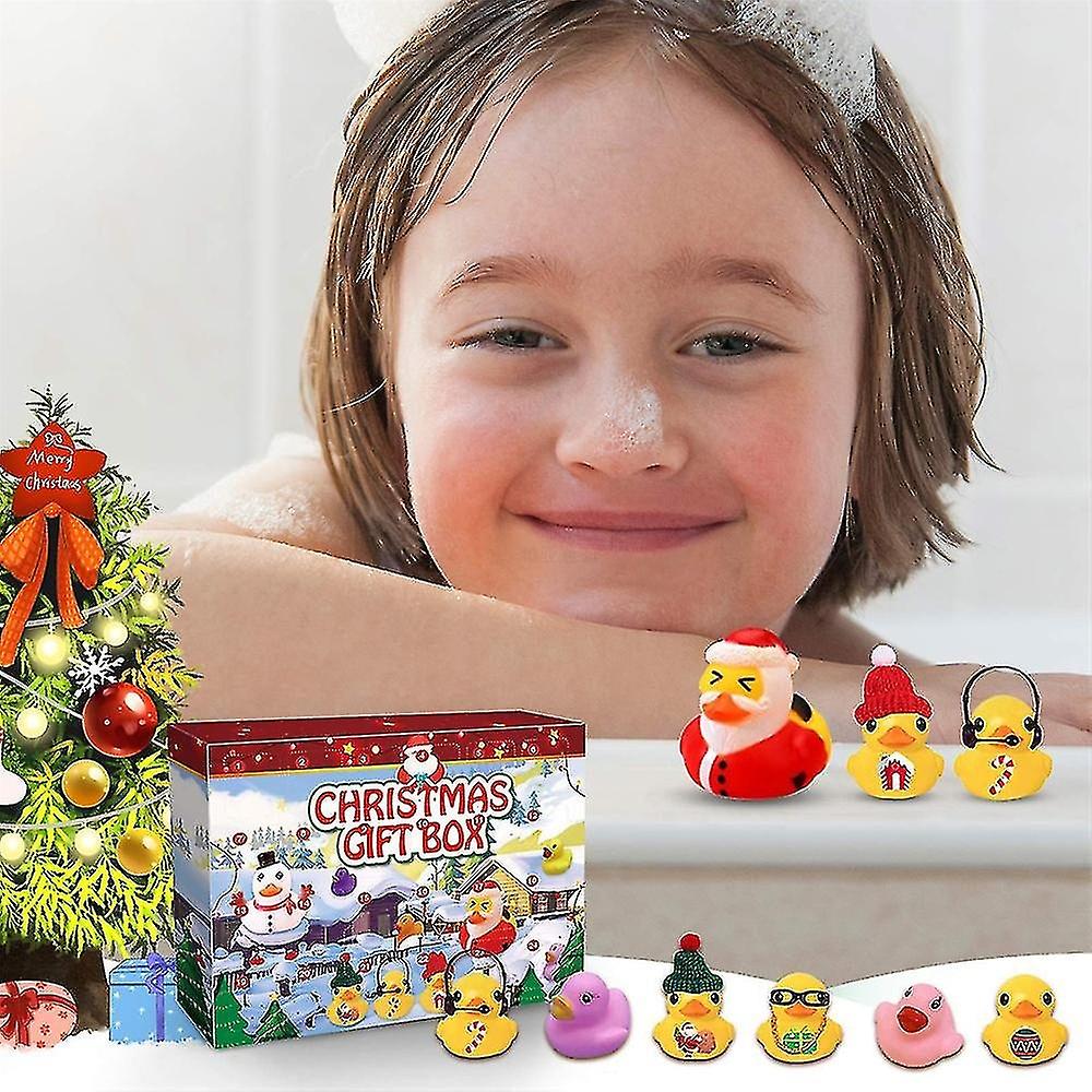 Christmas Advent Calendar 24 Days Countdown Calendar Children's Rubber Duck