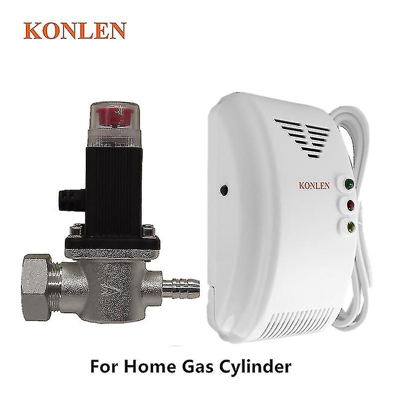 Solenoid Valve Connected to LPG Leak Alarm Detector for Emergency Shutdown of Household Gas Cylinder