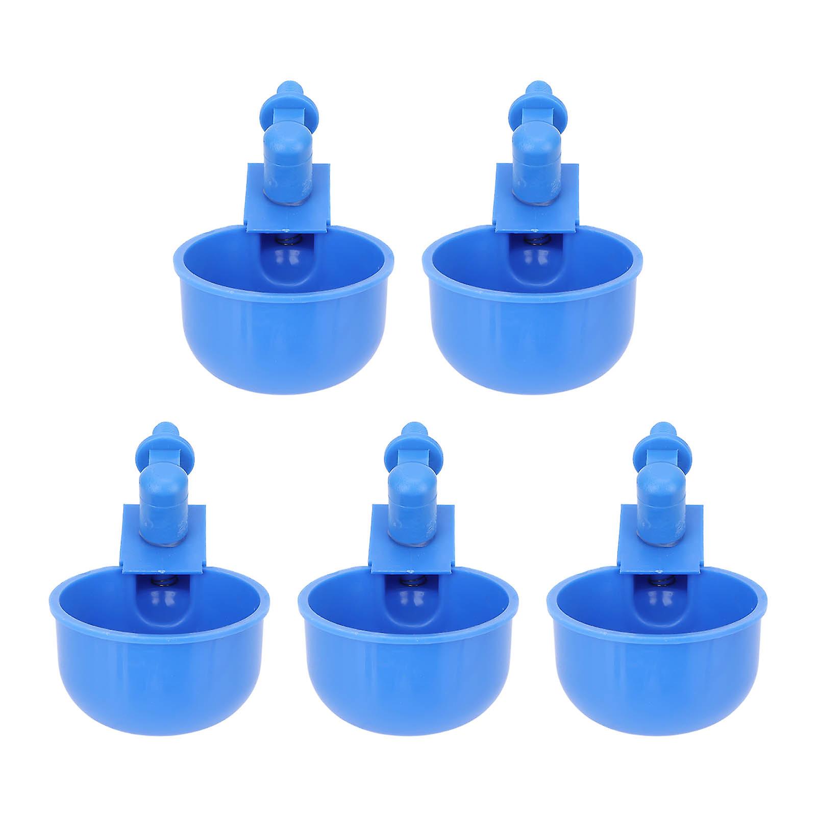 5Pcs Automatic Chicken Water Cups PP Plastic Poultry Waterer Kit for Pigeons G1/8 Male Thread