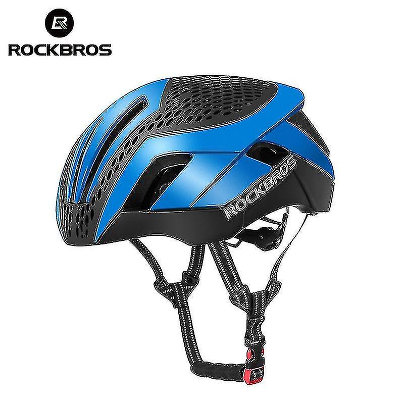 Blue Reflective Bicycle Helmet With Vents