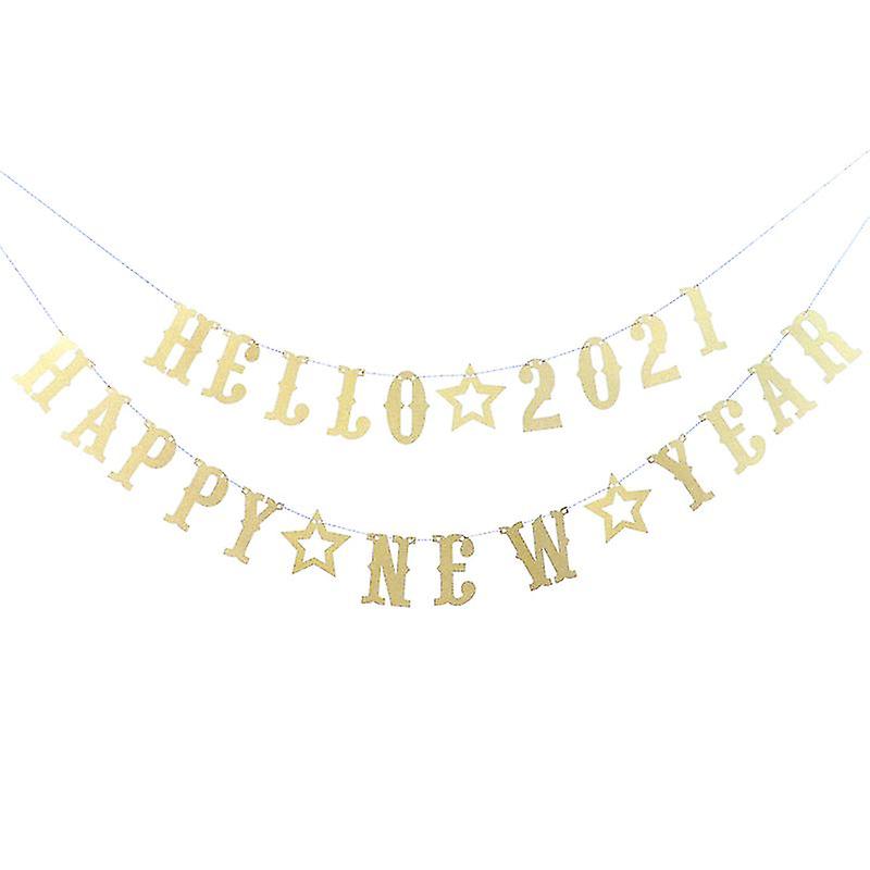 2pcs Cheer To 2021 Banners