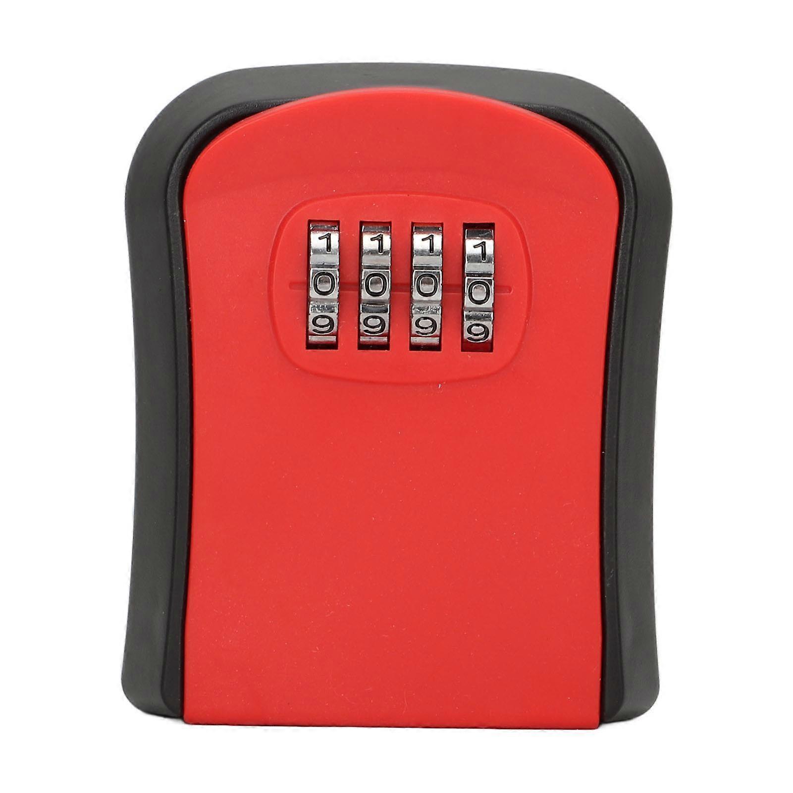 Combination Lock Box Wall Mounted ABS 4 Digit Waterproof Key Storage Lock Box with 5 Keys Capacity