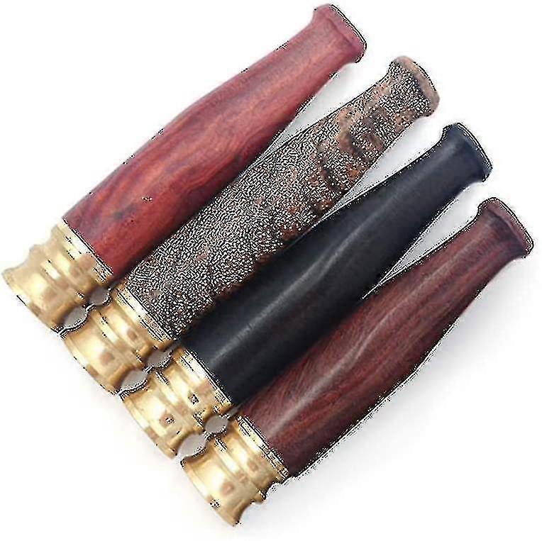 Porte-cigarettes 4 pièces en bois Short Cigarette Tip Réutilisable Filtre à cigarettes pour cigarettes roulées à la main Réduire les substances nocives