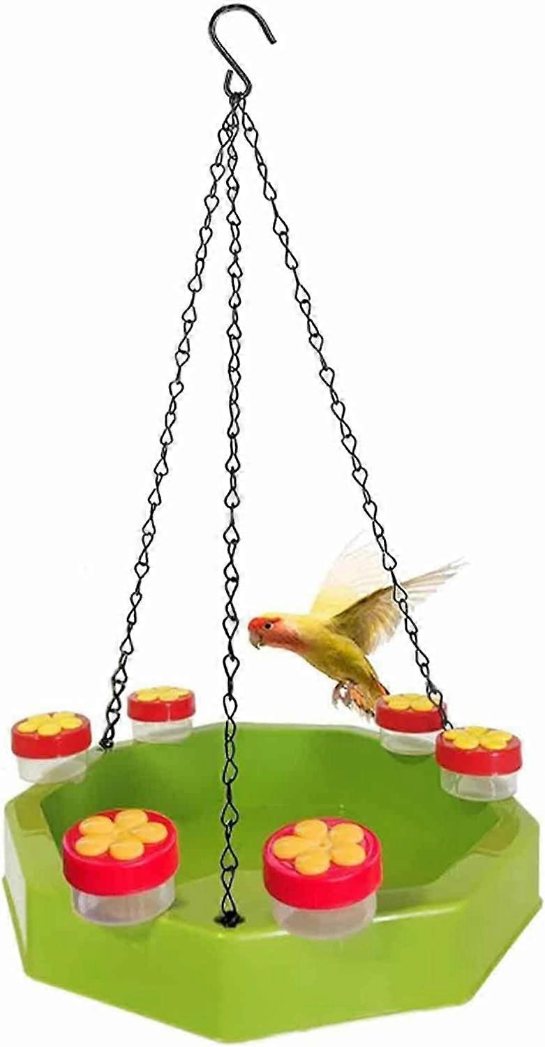 2 in 1 Hanging Bird Bath and Bird Water Feeder,Bird Baths with 6 Hummingbird Water Feeder