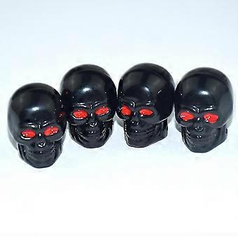 4 stuks chromen schedel band ventieldoppen auto accessoires universele ventieldoppen voor auto suv motorfiets fiets