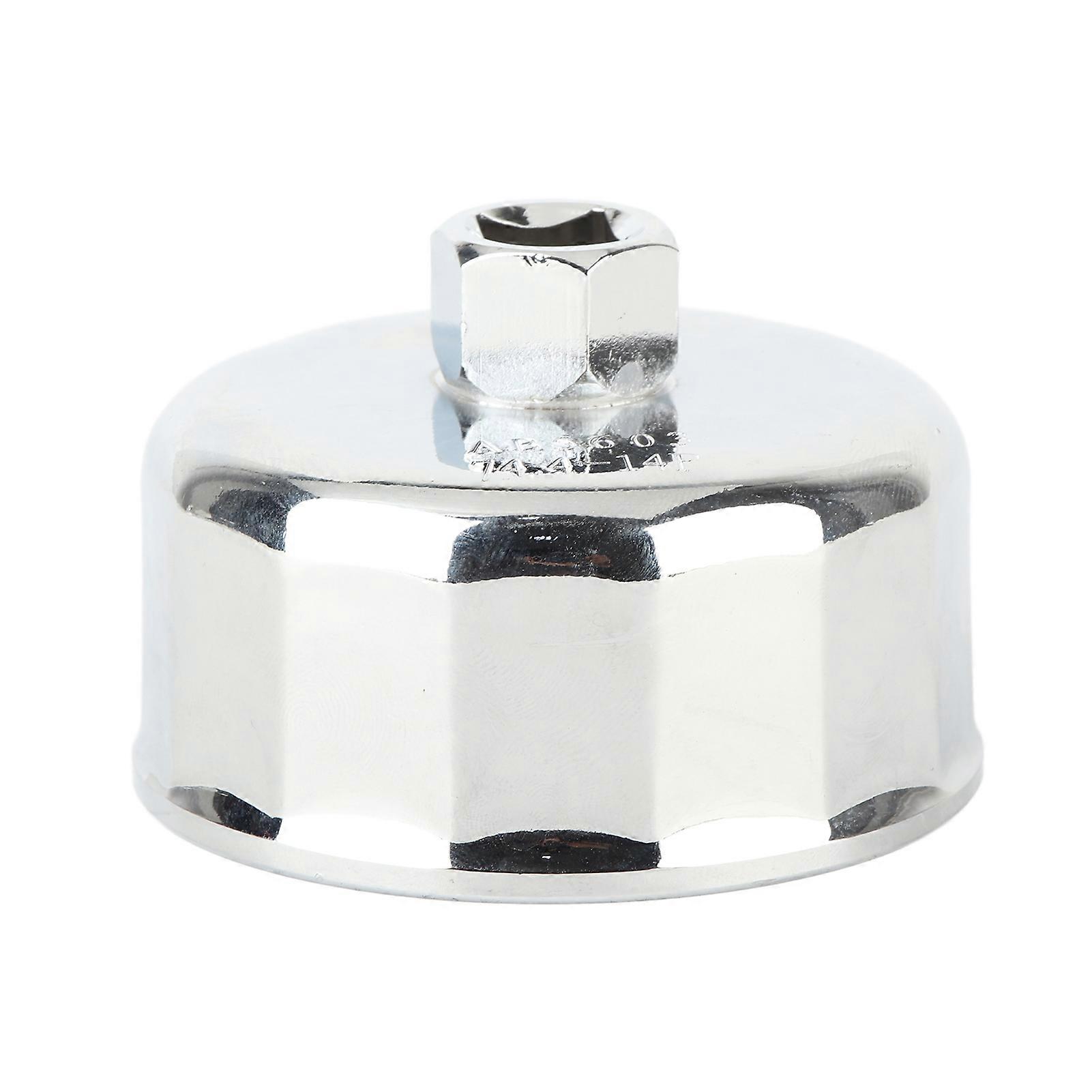 74.5mm Oil Filter Socket Wrench Cap Removal Tool Heavy Duty Steel Replacement for 718ZK033 E2U111