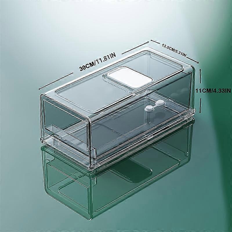 1ピース冷蔵庫引き出し収納ボックス、食品収納ルーム整理および収納ボックス、冷蔵庫整理ボックス、プラスチック製の積み重ね可能な収納ボックス