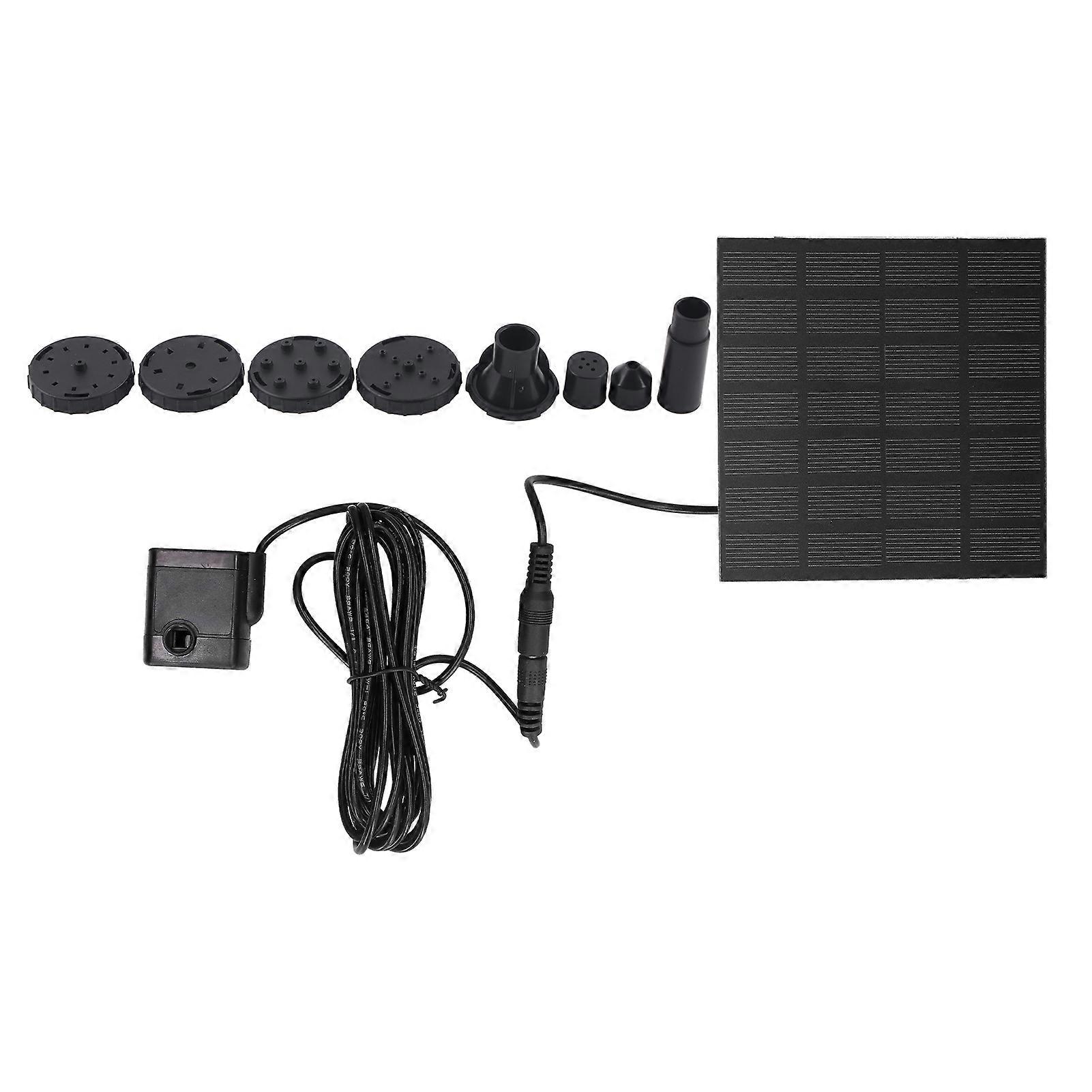 Solar Fountain Pumps Automatic Floating Fountain With Different Nozzles for Pond Outdoor Waterscape Garden