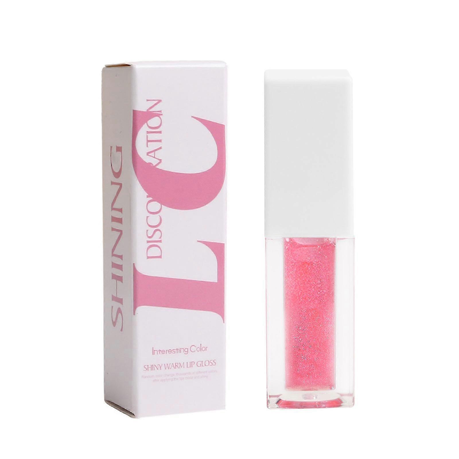 Interesting Color Ice Cream Moisturizing Lip Oil Moisturizing Transparent Pearl Discoloration Pouting Lip Gloss Lip Balm 5ml FAN0613