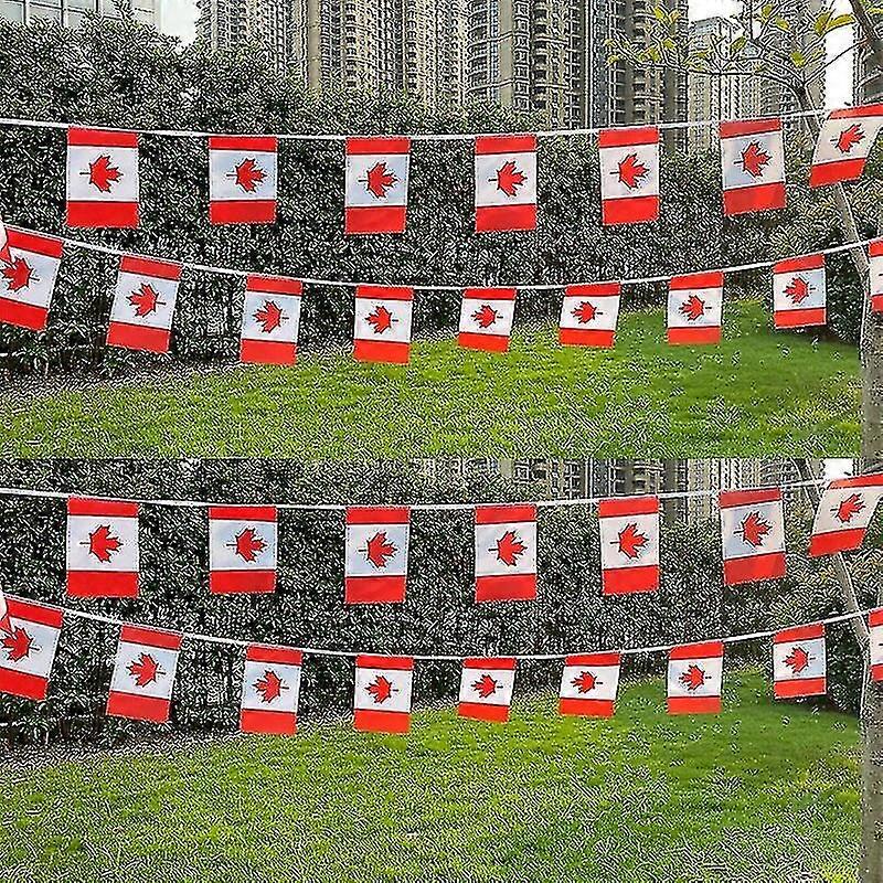 20 Pcs/lot Kanada Bendera Bendera 14X21Cm fanion Kanada String Bannière Nids d’ange Festival Pesta Liburan