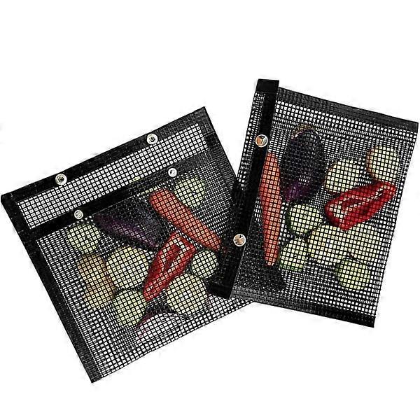 2-Pack Grill Bag / Mesh Bags for Grilling - Different Sizes Black