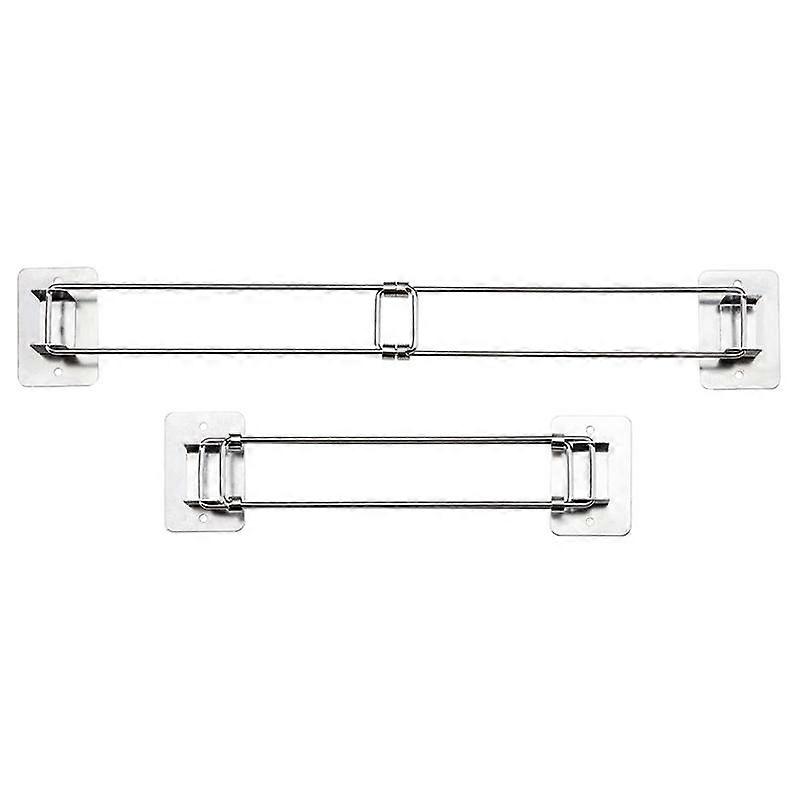 2Pcs RV Shower Corner Storage Bar- Adjustable Stainless Steel Rod for Corner Shelves in , Length 7-
