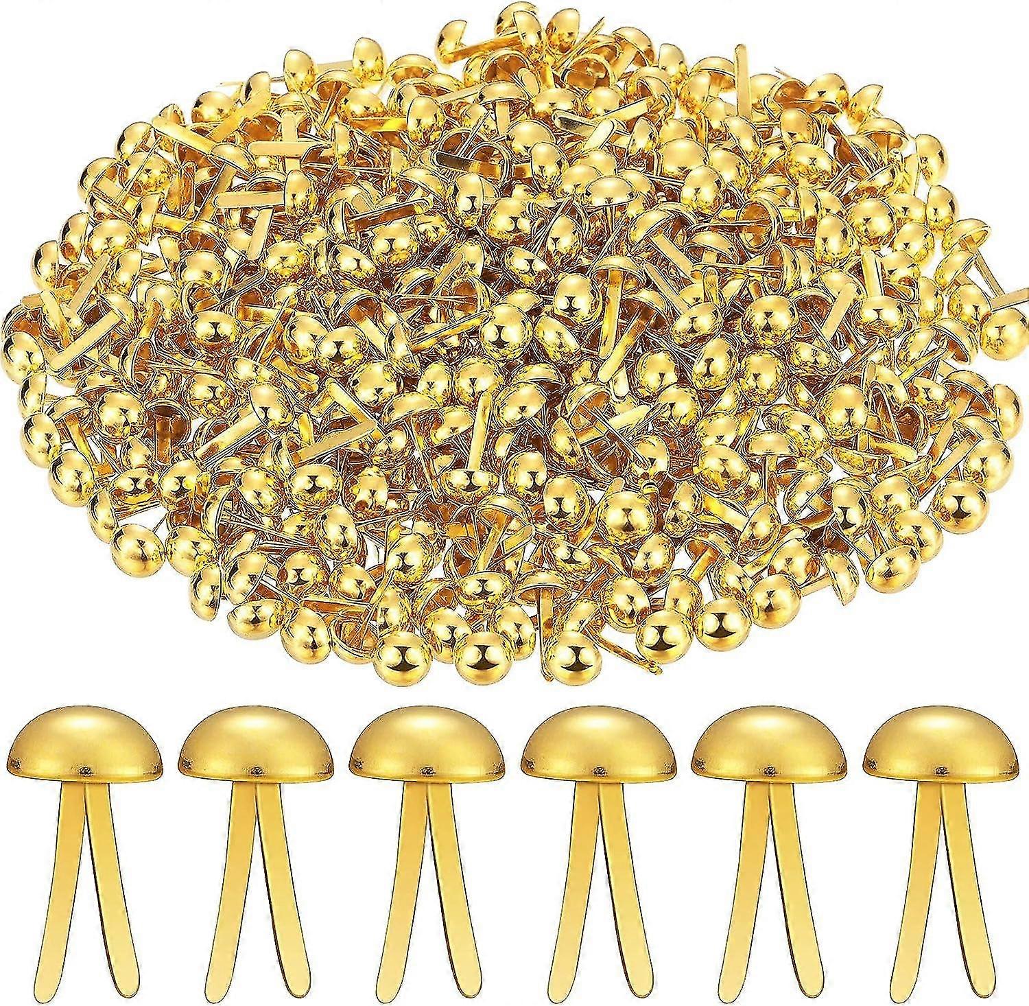 100 bucăți hârtie alamă elemente de fixare Brass Brass rotunde Elemente de fixare rotunde pentru copii Craft Art Crafting School Project Decorative Scrapbooking DIY Supplies (Multicolo