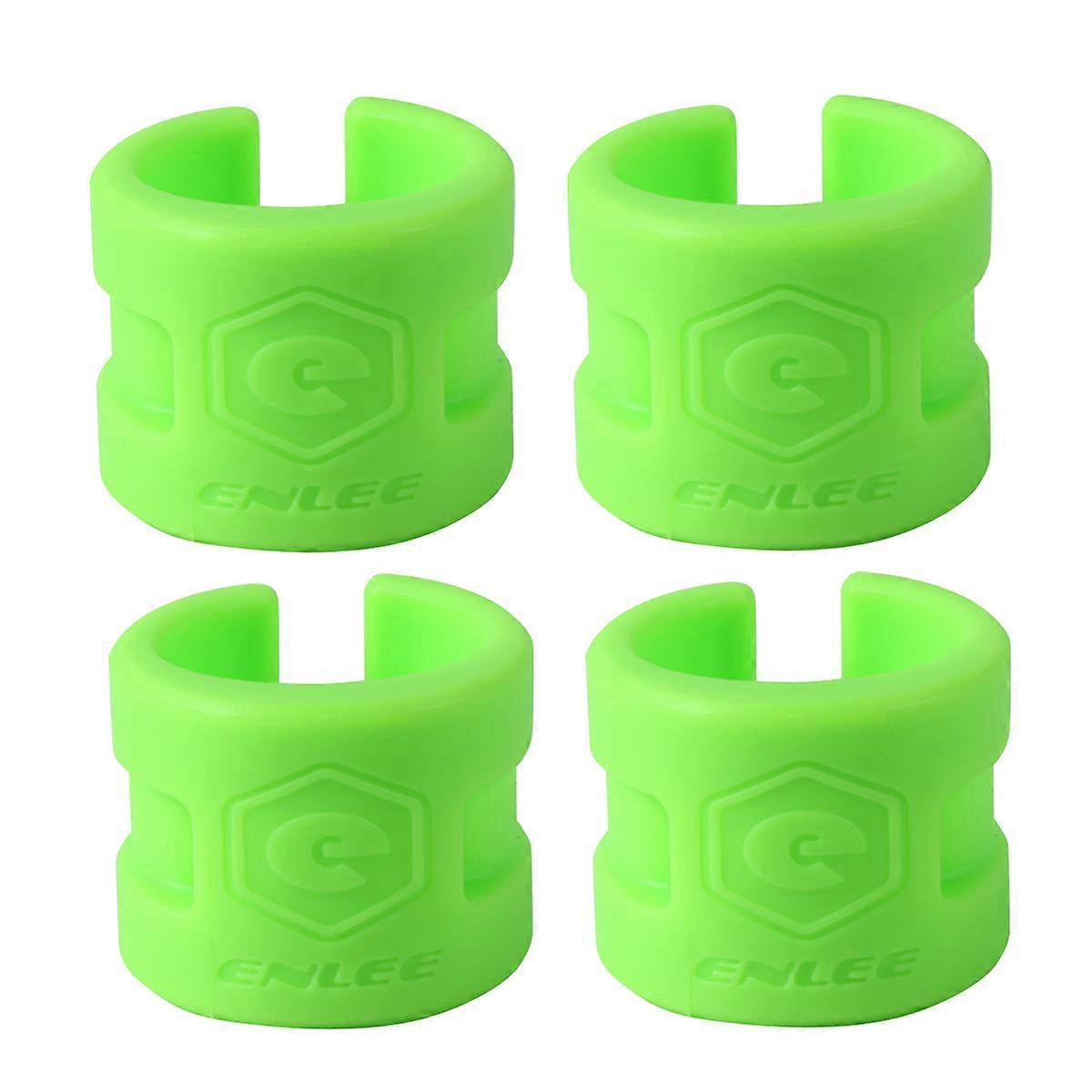 4 قطع مطاط واقية كليب شنت حلقات واقية من المطاط المضادة للتصادم معدات الدراجة الجبلية (أخضر)
