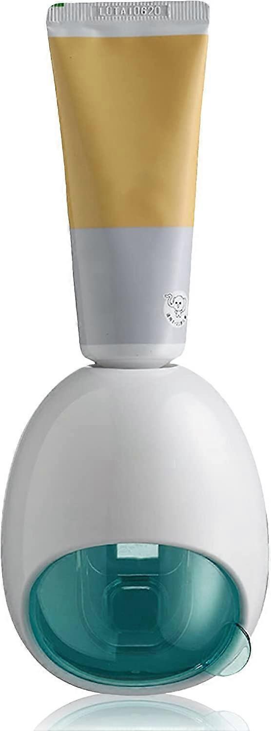 Toothpaste Dispenser, Electric Toothpaste Dispenser Wall Mounted with Cute Q Shape (Light Blue)