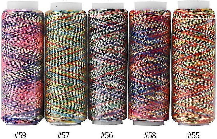 Colorful Sewing Thread 5 Strands Polyester Manual Machine Embroidery Sewing Thread - DD01