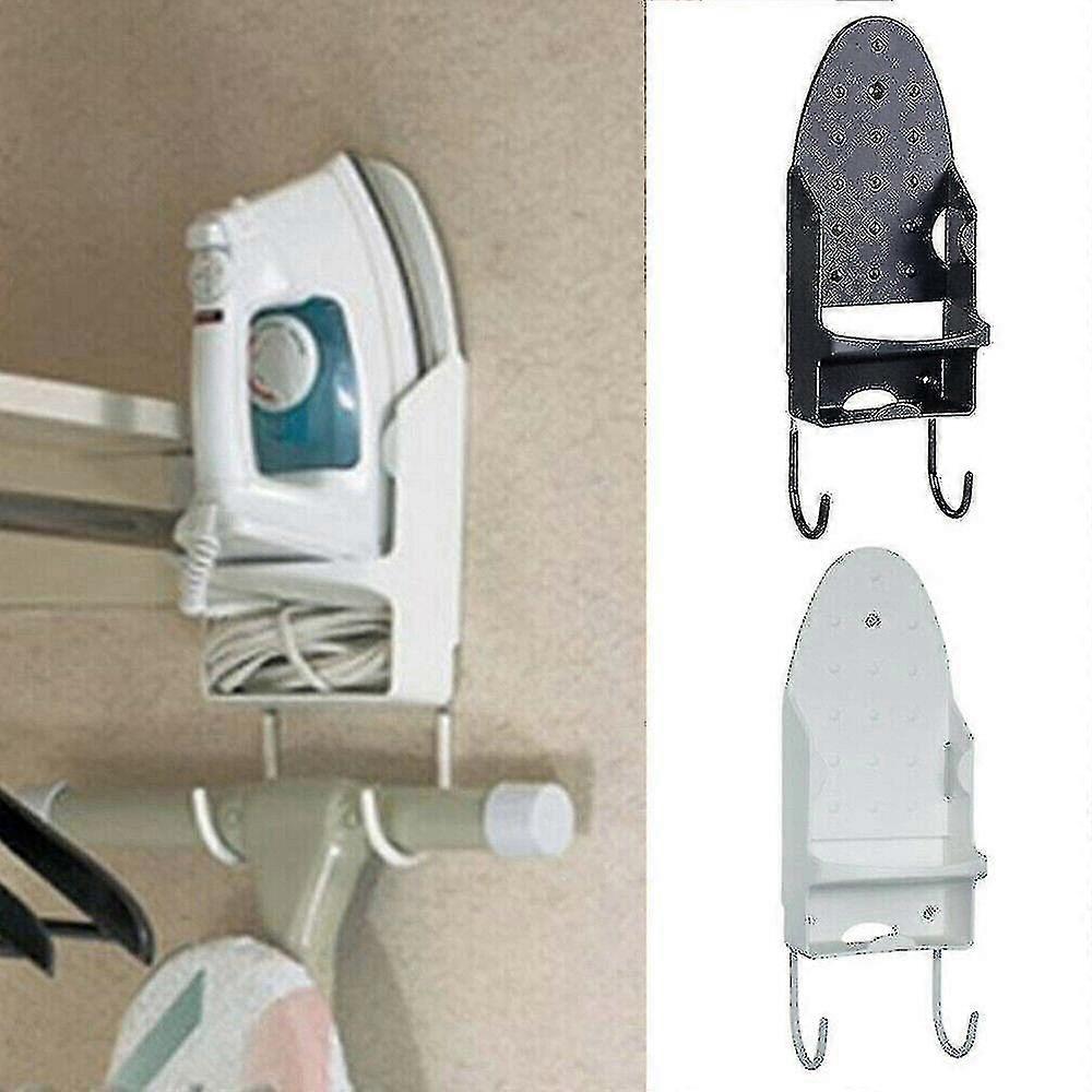 Iron Board Door Wall Mount Storage Rack Holder Hanger-colorblack-Yvan