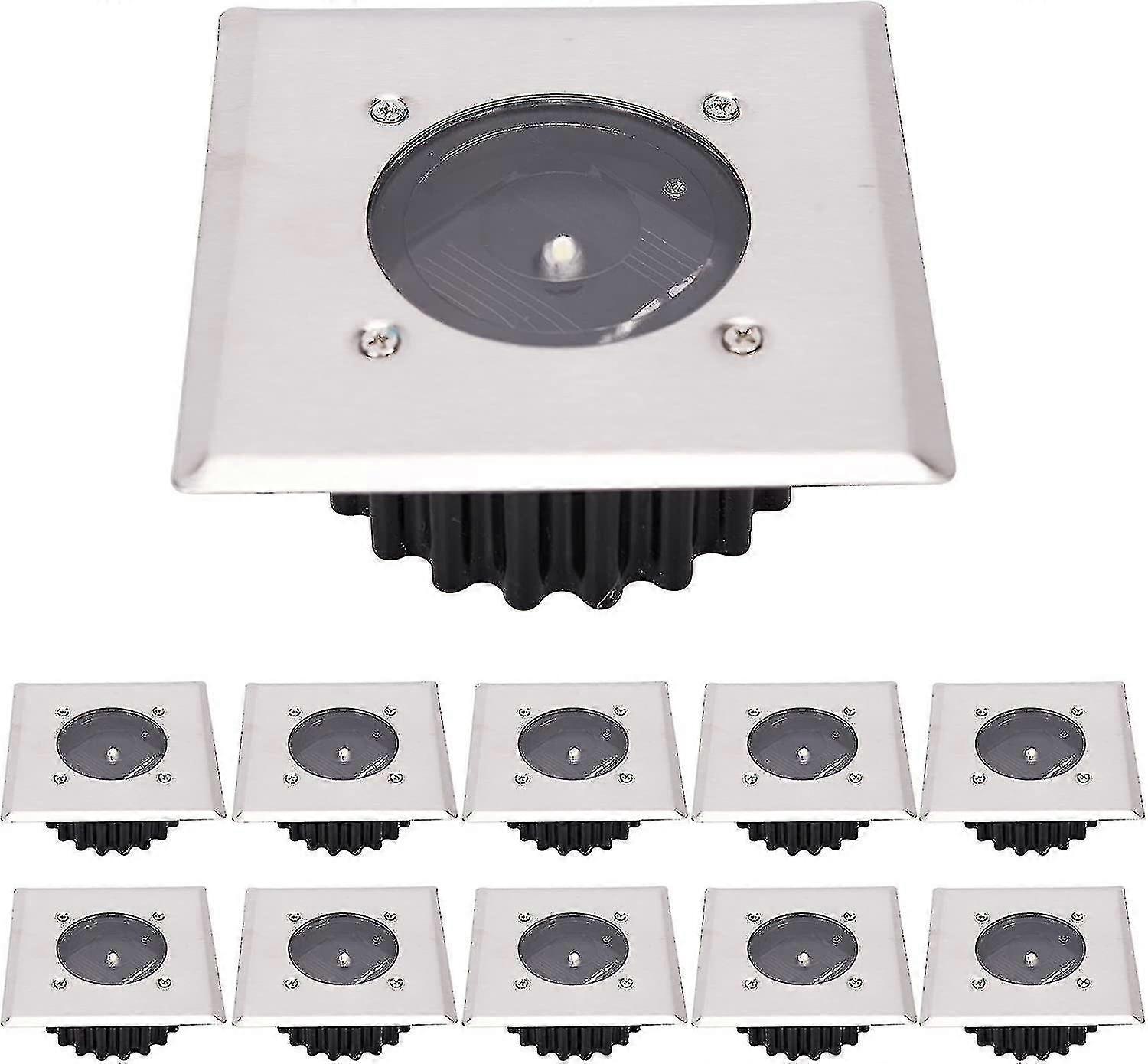 Led Solar Ground Light 10 Pack, Waterproof Ip65 (cool White) [energy Class A+]