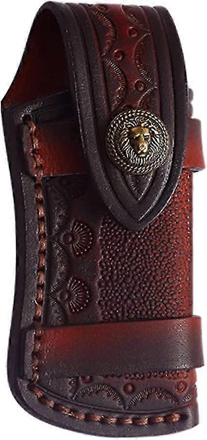 حالة سكين جلدية ، غطاء حالة سكين جلدي قابل للطي ، سكين سكين جلدي غمد ، تنطبق على سكين الجيب