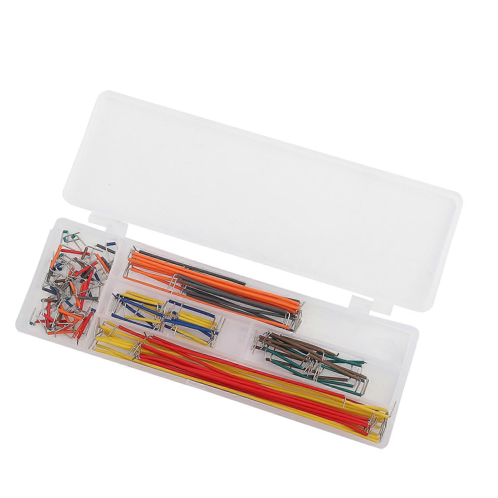 140pcs U字型無はんだブレッドボードジャンパーケーブルワイヤーキットボックスDIYシールド用