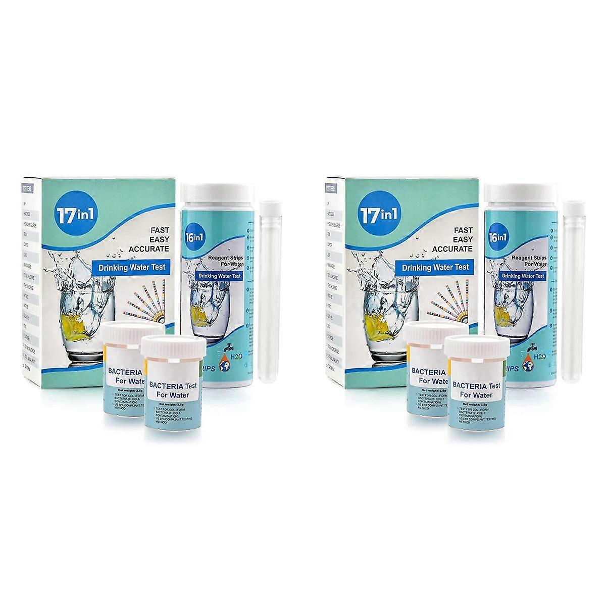 17-In-1 Complete Water Test Kit for Home,200 Strips + 4 Water Testing Kits for Drinking Water Easy