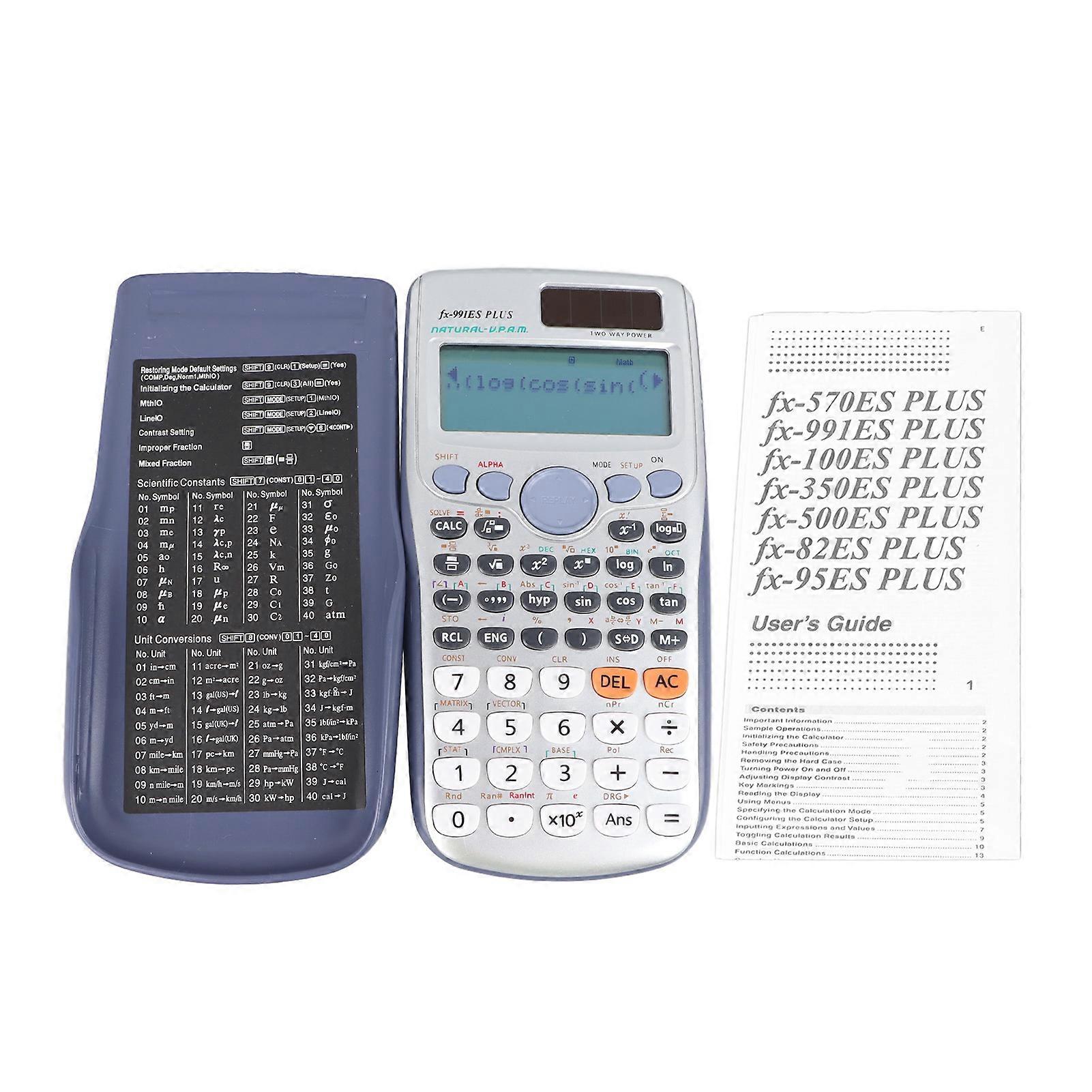Scientific Calculator Large Display 417 Functions Battery Power Sliding Cove Desk Calculator for Office School Business