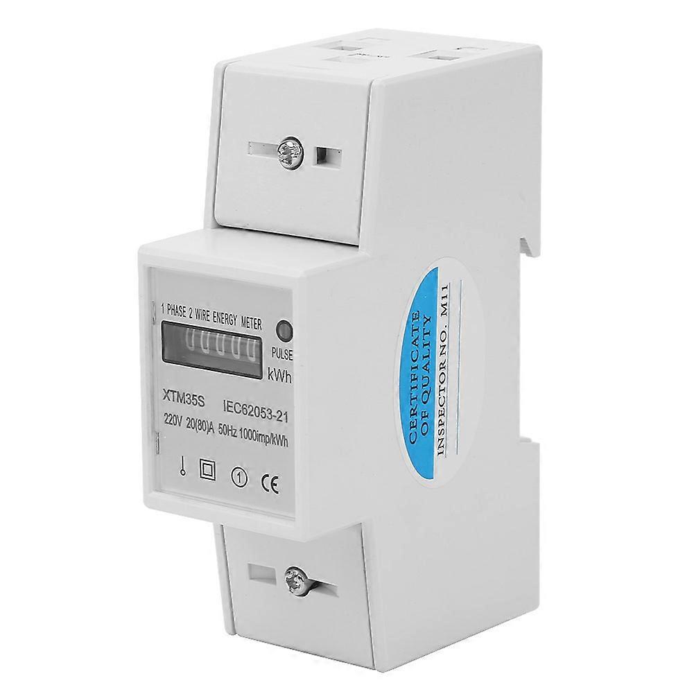 220V Digital 1 phase 2 Wire 2P Din Rail Electric Meter Electronic KWh Meter(20(80)A) NO.4433