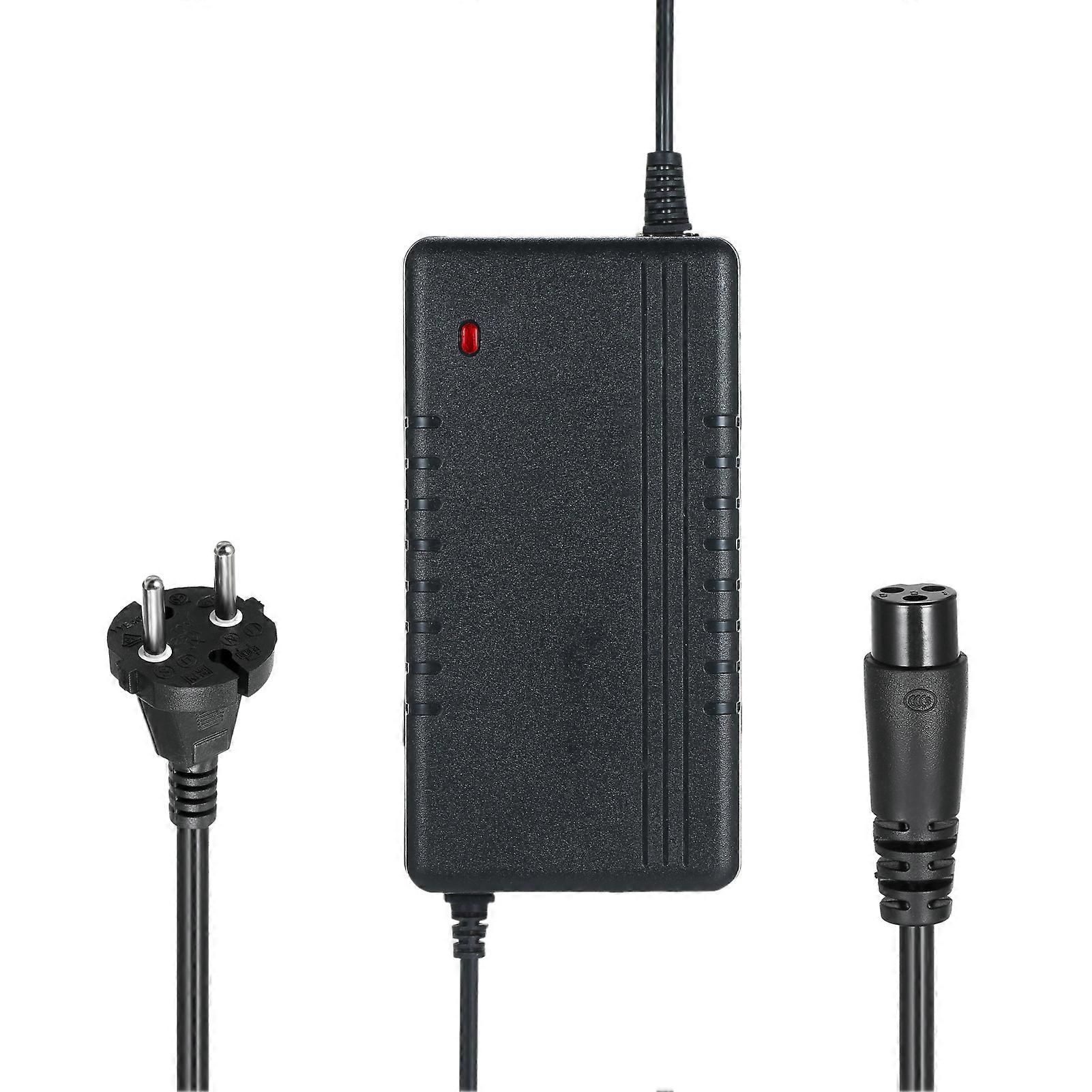 54.6V 2A Electric Scooter Power Charger Li-ion Battery Charger 3-Prong Inline Connector Fast Charging Adapter for Kugoo M4 Electric Scooter