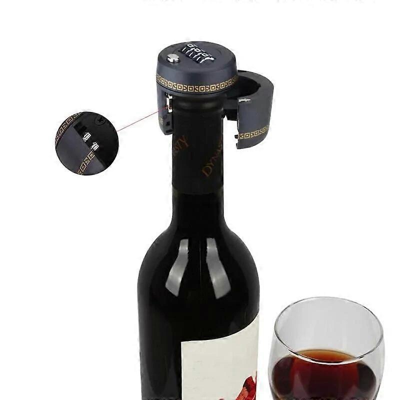 3 Digit Plastic Bottle Password Lock Combination Lock Wine Stopper Vacuum Plug Device Preservation Coded Lock For Hardware