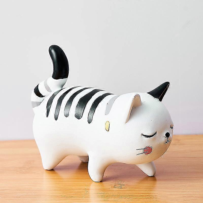 Cute Mini Cat Statues Ible Figurines Home Shelf Desktop R Kids