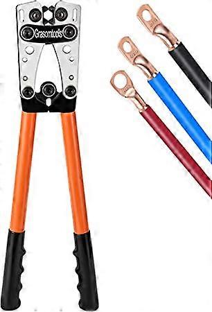 ZK-Grasomtools 8-1/0 AWG Electric Crimp Tool Battery Terminal Crimp Tool Terminal Crimp Tool for Heavy Duty Battery Lug Copper Terminals (Crimper)