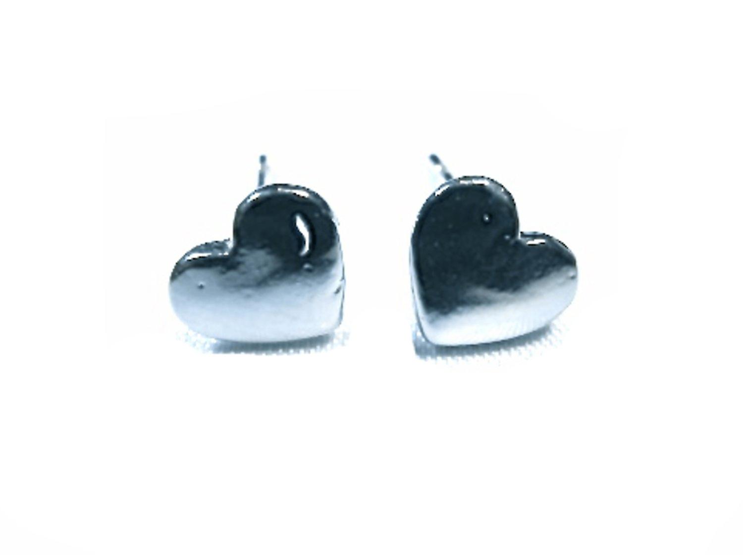 Silver Hearts Earrings 
