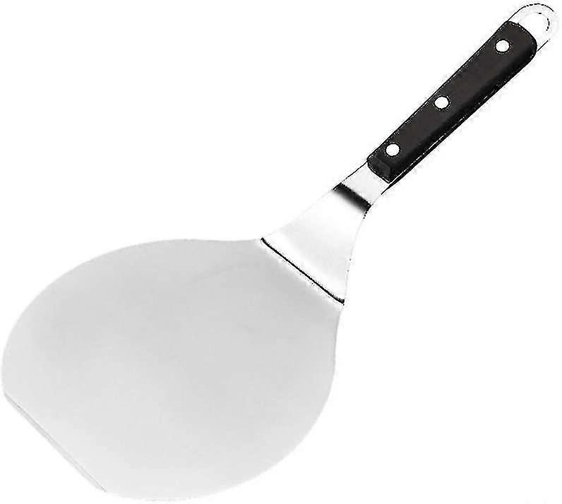 Round Pizza Peel, Stainless Steel Pizza Peel With Wooden Handle, Bread Pusher Fo
