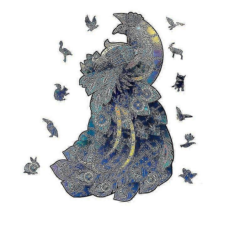 Peacock Irregular 3D Animal Puzzle 300 Pieces (large)