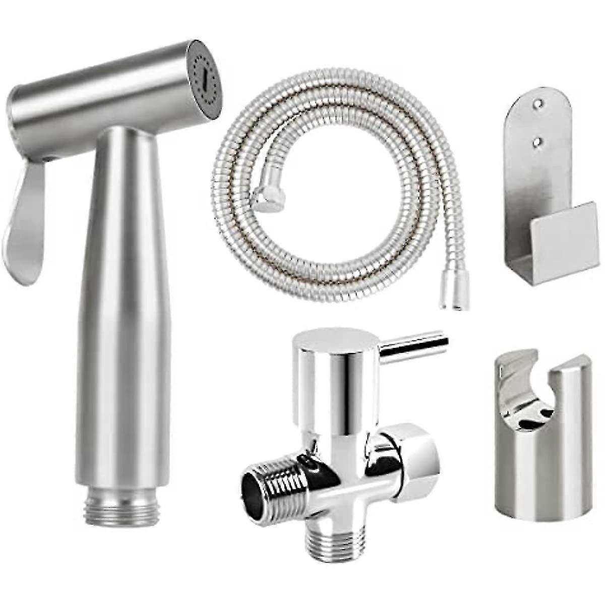 Bidet Sprayer For Toilet Handheld Bidet Sprayer Stainless Steel Spray Attachment With Hose For Feminine Wash Cloth Diaper Pet Washer Bathroom Or Toile