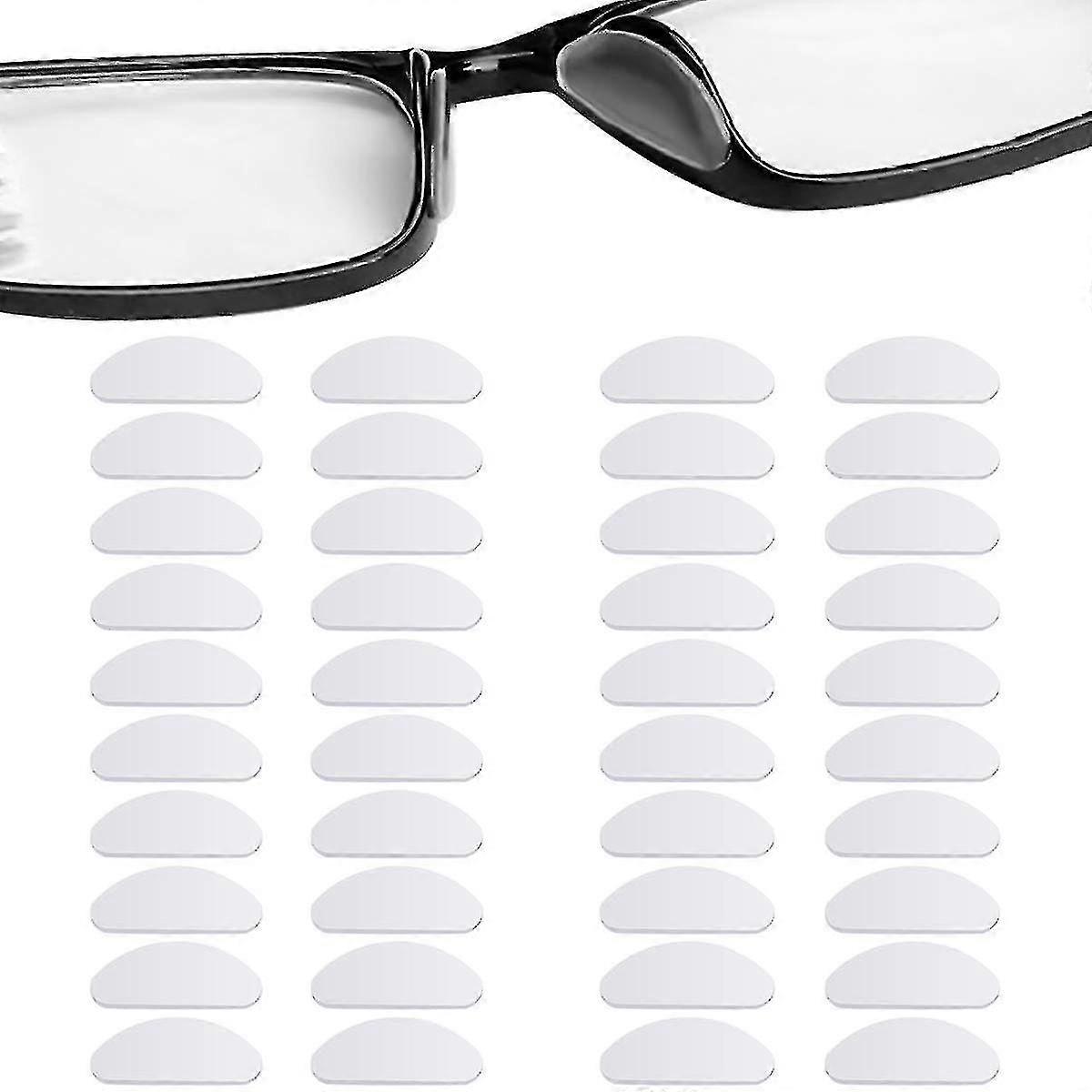 40 Pairs Silicone Nose Pads For Glasses, Stick On Nose Pads, D Shape Adhesive Nose Cushions For Eyeglasses