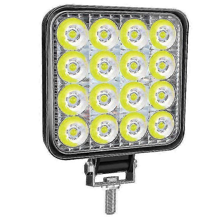 New Square 16 Light 48w Work Light Motorcycle Headlight Auxiliary Light Off-road Vehicle Modified Li