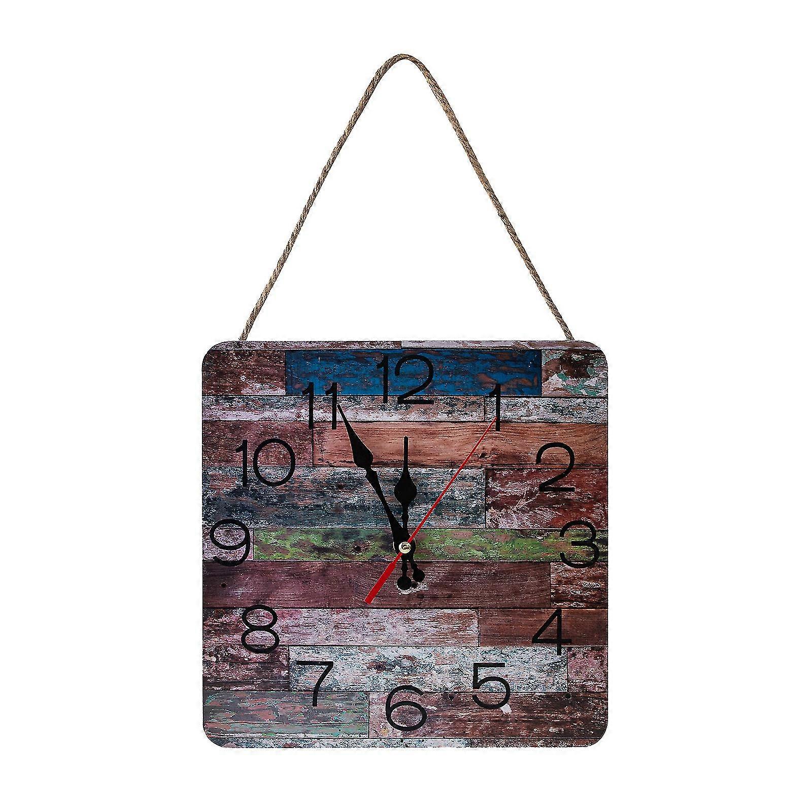 American Wall Clock Square Silent Wall Clock Home Decoration Wall Clock