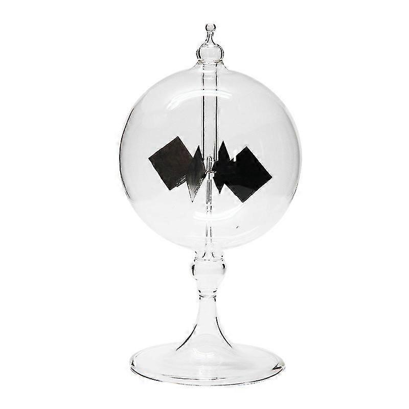 Solar Crookes Radiometer Glass Windmill Handmade Toy For Party Home Decoration Gift Transparent