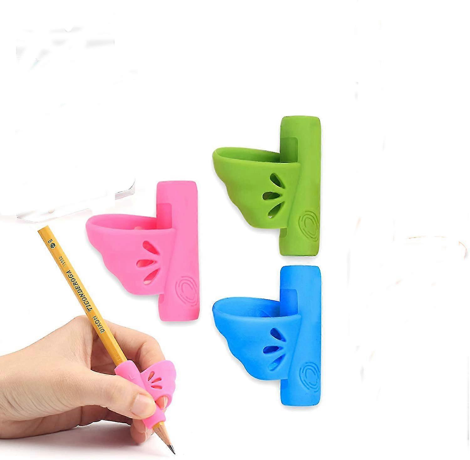 3 Pack Linkshänder Bleistiftgriffe, Korrektur Schreibhilfe Griff für Handschrift braucht Vorschulkinder und Erwachsene