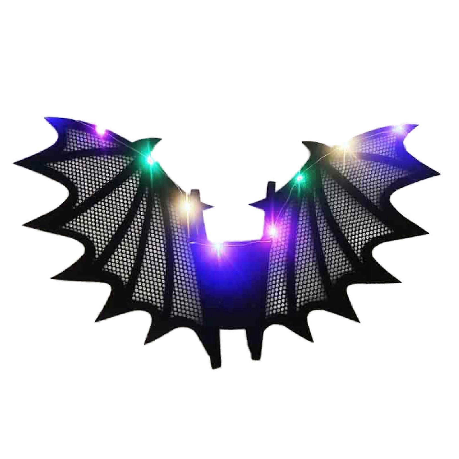 Čierny pavúk so svetlami Halloweenska párty make-up Lopta Performance Rekvizity so svetlami Netopierie pavúčie krídla