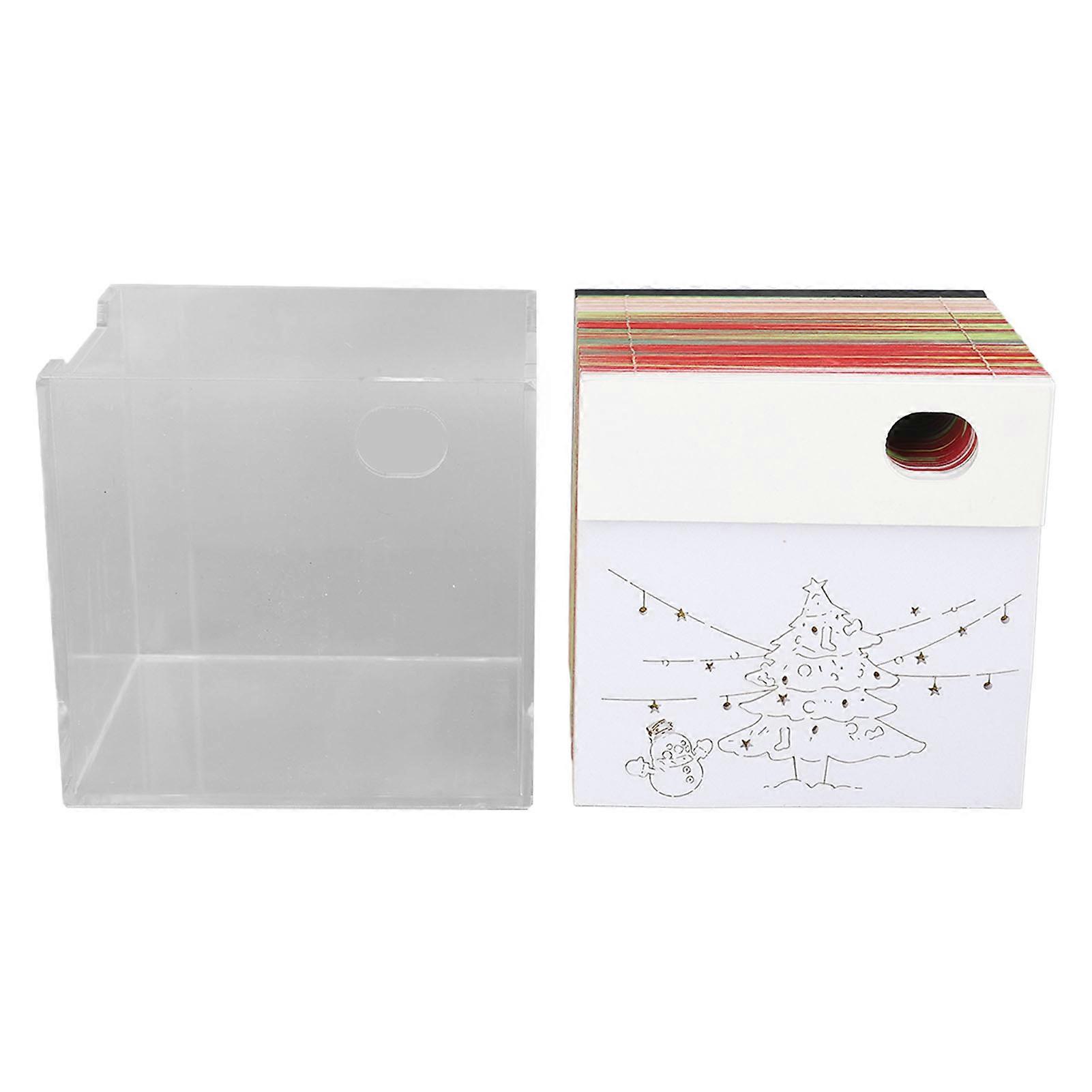 Christmas Tree 3D Memo Pad Innovative Paper Carving Art 3D Sticky Notes Carving Art Notepad